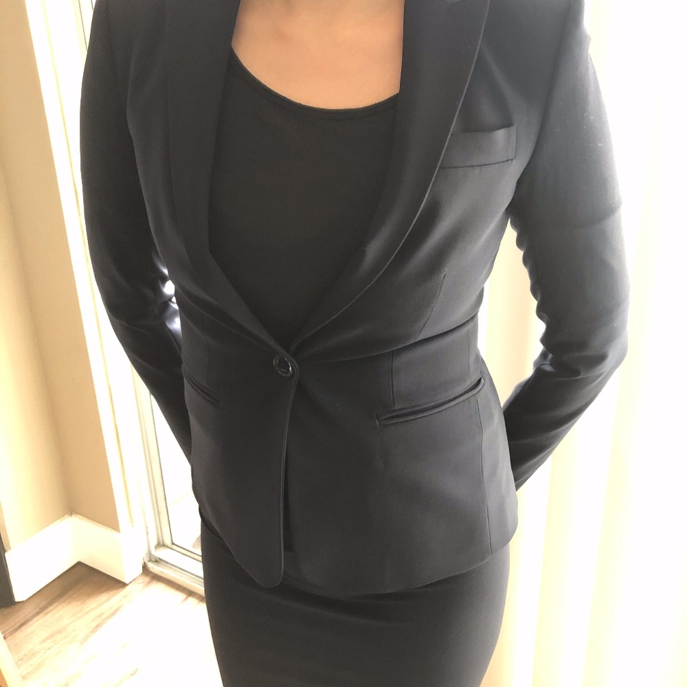 Slim fit Blazer and Pencil Skirt in Stretch Wool